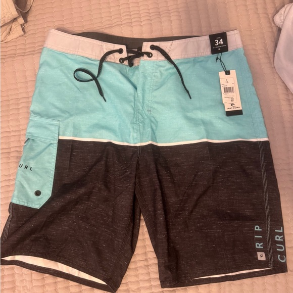 Rip Curl Men's Aqua and Charcoal Board Shorts